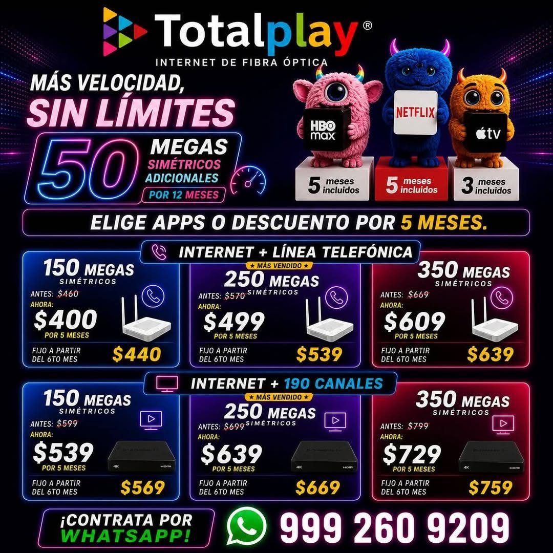 Internet Totalplay Mérida
