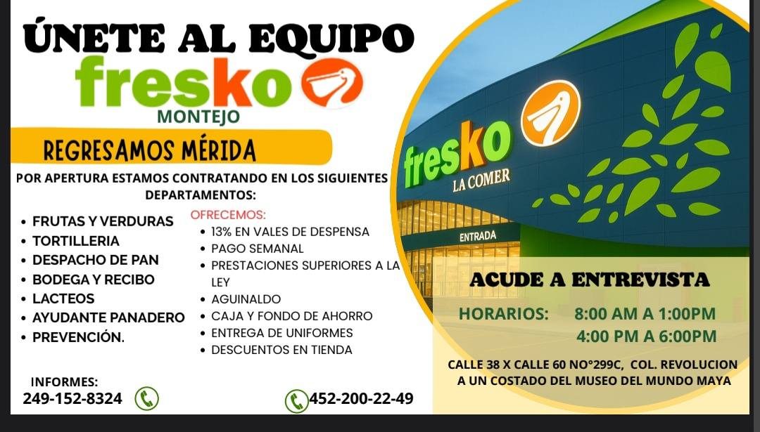 Empleo en Mérida — Fresko Montejo