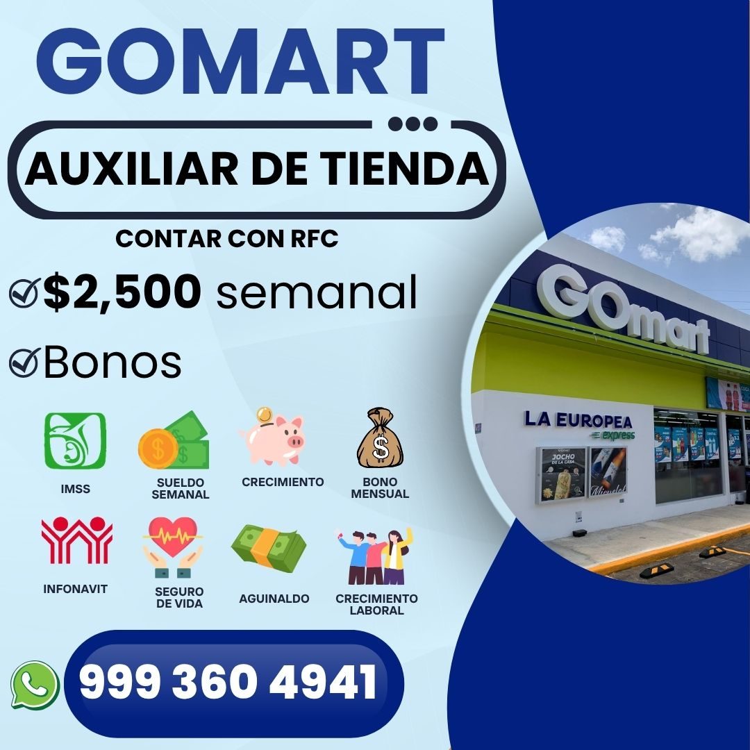 Empleo en Mérida — Rh GOmart Anahi