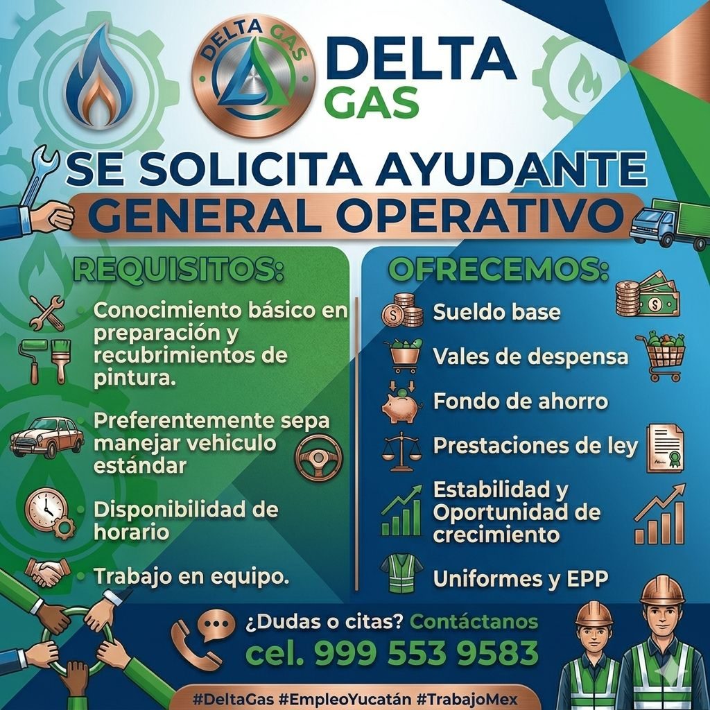 Empleo en Mérida — Delta Gas Recursos Humanos
