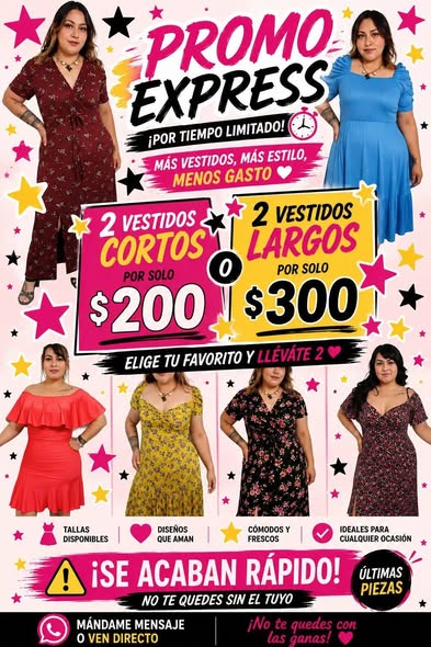 Promo Express de Vestidos y Pantalones