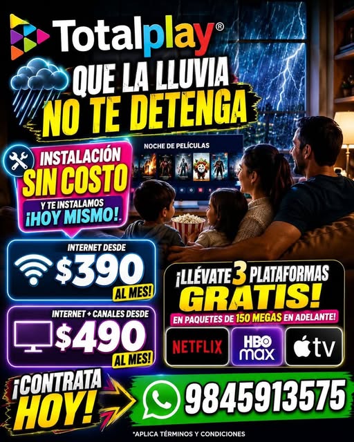 Totalplay: Internet Fibra Óptica y TV en Mérida