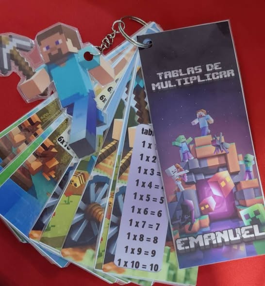 Llaveros Personalizados de Tablas de Multiplicar