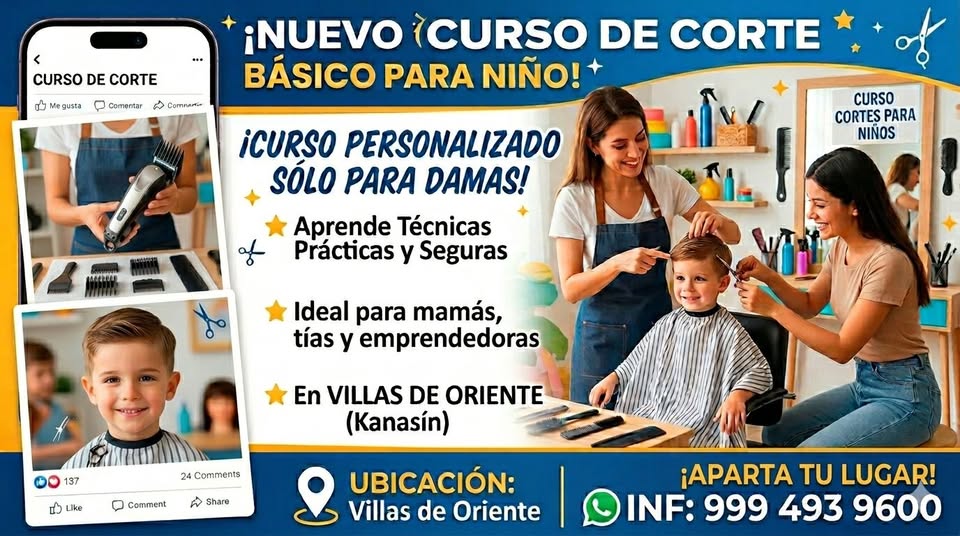 Curso de Corte Básico para Niño en Villas de Oriente