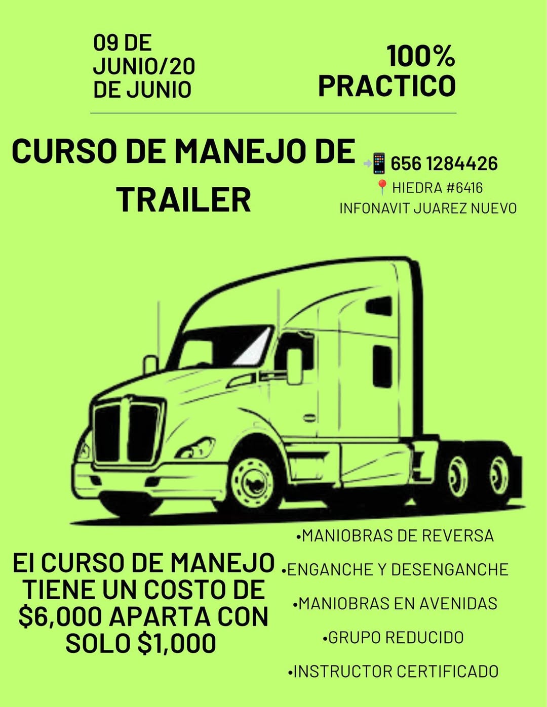 Curso de Manejo de Trailer en Juárez Nuevo