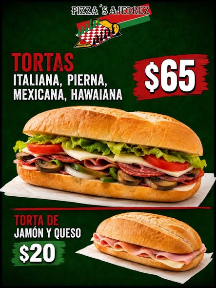 Pizzería con combos familiares y pizzas de ingredientes