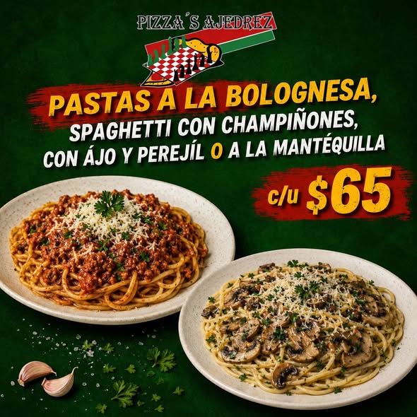 Pizzería con combos familiares y pizzas de ingredientes