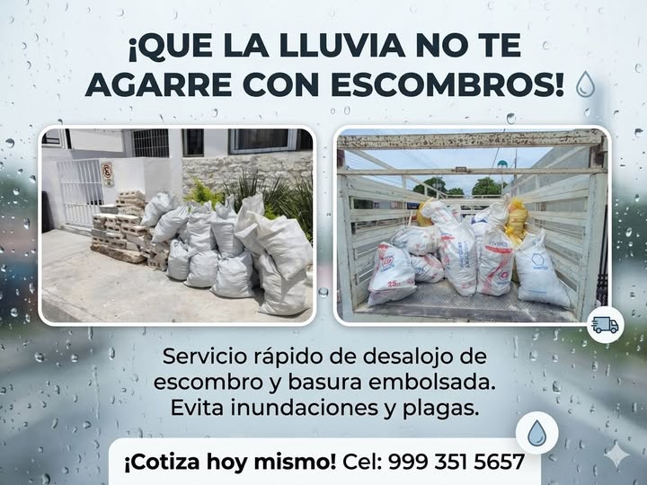 Servicio de desalojo de escombro y basura