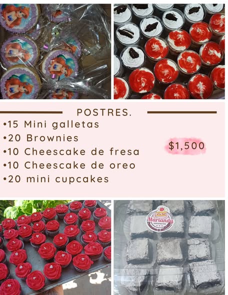 Postres para eventos y primeras comuniones