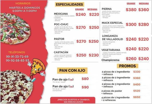 Pizzería Artesanal en Conkal