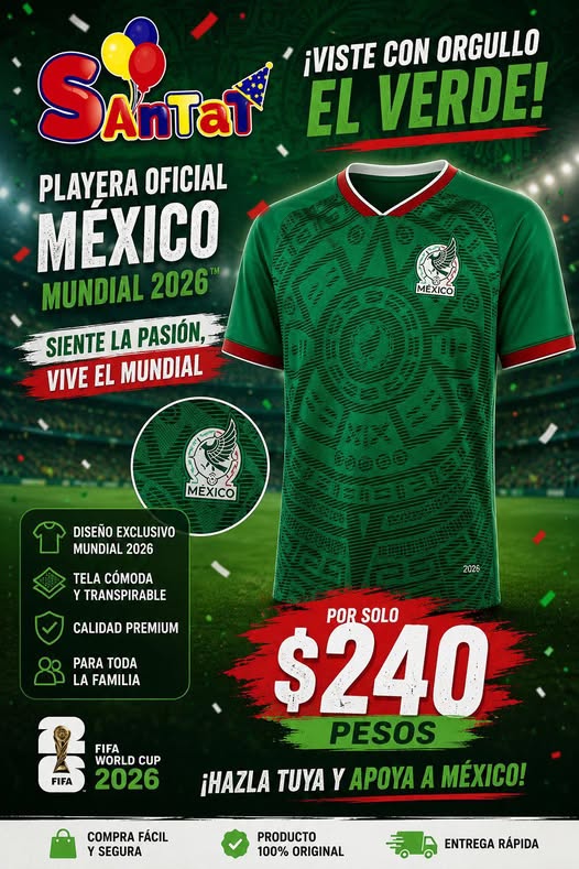 Playeras Oficiales México Mundial 2026