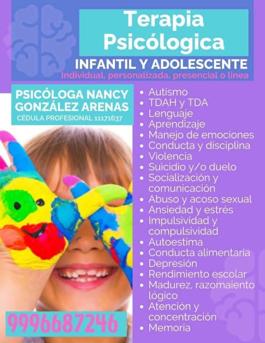 Psicóloga Nancy González - Terapia Infantil y Adolescente