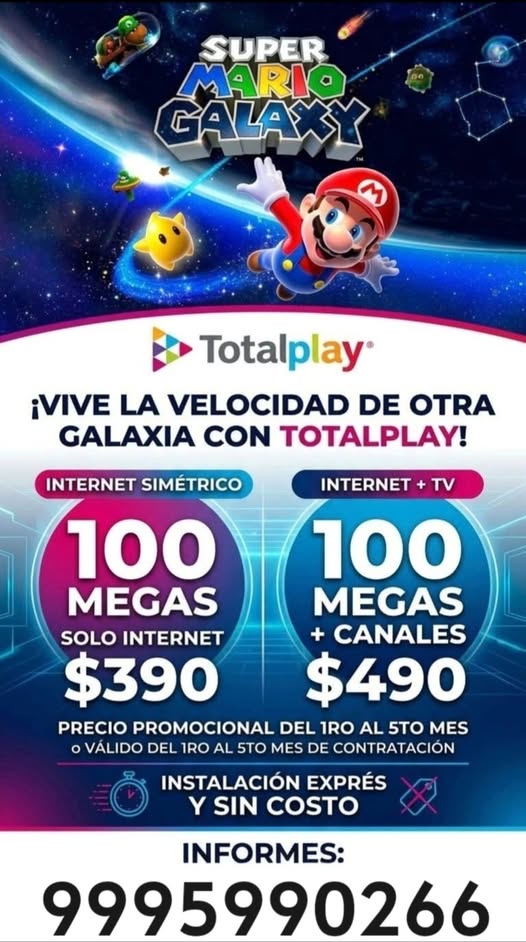 Totalplay: Internet Simétrico y TV con Instalación Exprés