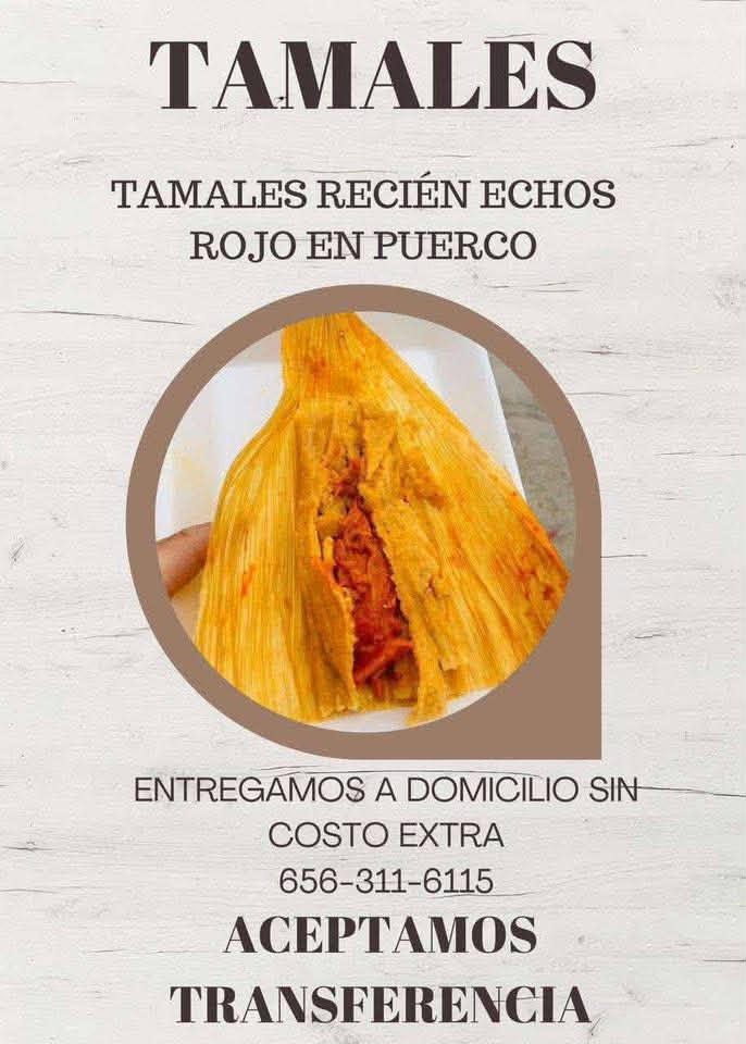 Tamales Rojo en Puerco