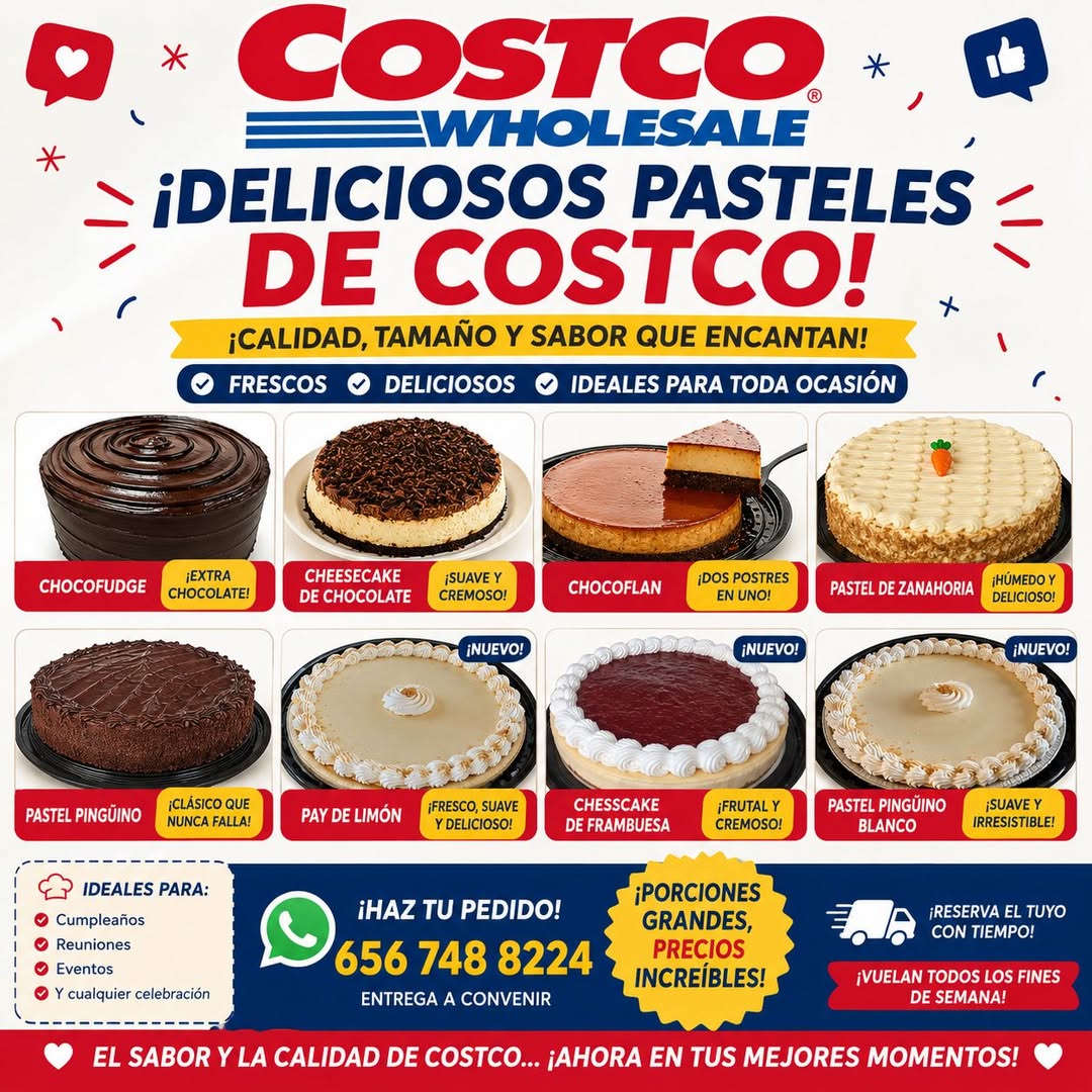 Pasteles de Costco a Domicilio