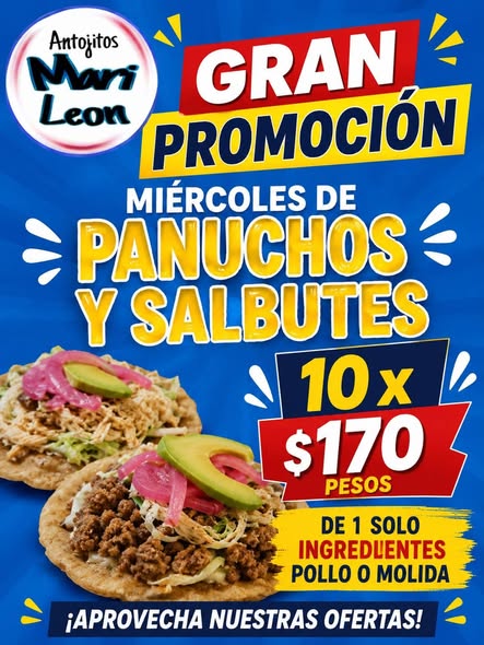 Antojitos Mani León - Promoción de Panuchos y Salbutes
