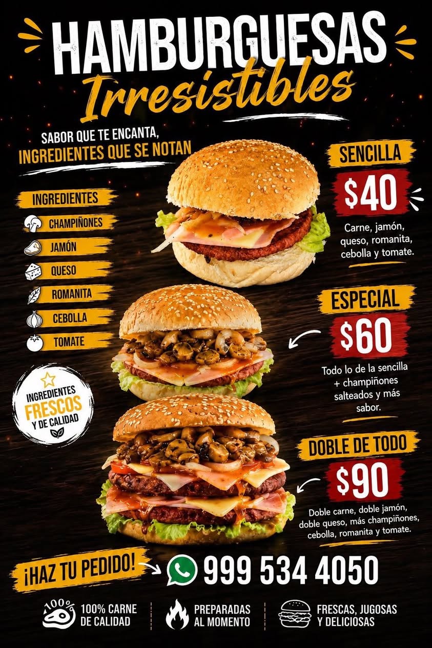 Hamburguesas Irresistibles