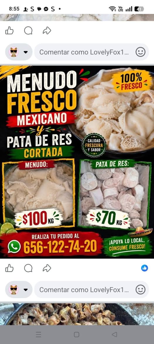 Menudo Fresco Mexicano y Pata de Res