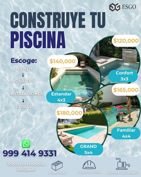 Construcción de Piscinas en Mérida