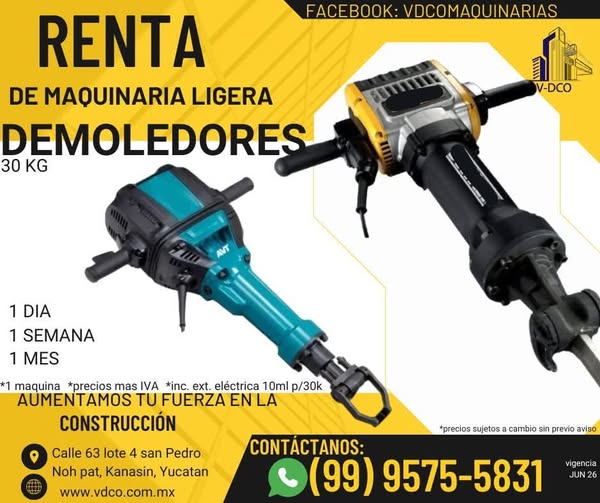 VDCO Maquinarias - Renta de Demoledores