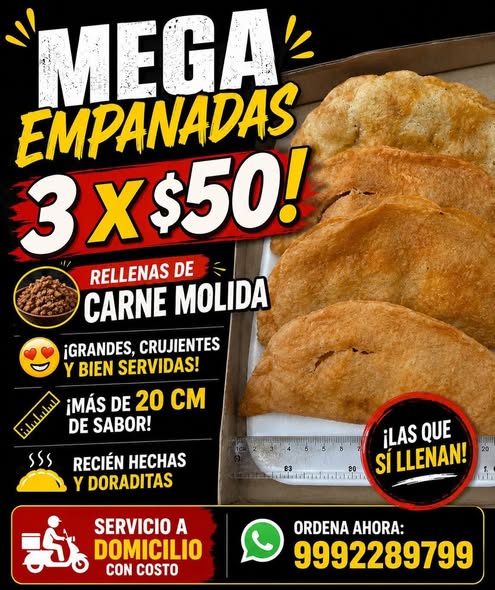 Mega Empanadas de Carne Molida