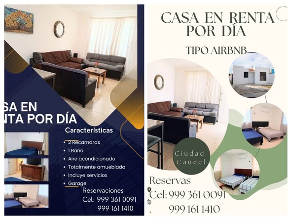 Casa en Renta por Día en Ciudad Caucel