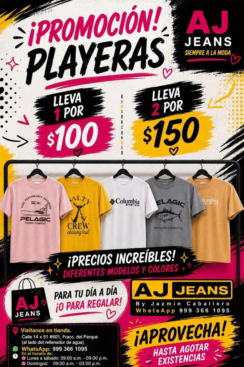 AJ Jeans, Playeras en Promoción — Vergel