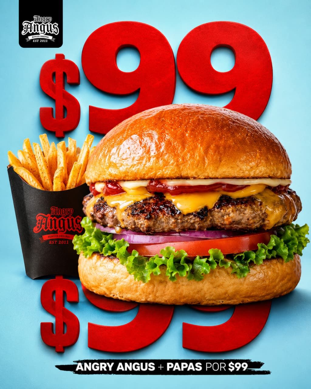 Angry Angus: Hamburguesas brutales para celebrar el Día de la Hamburguesa