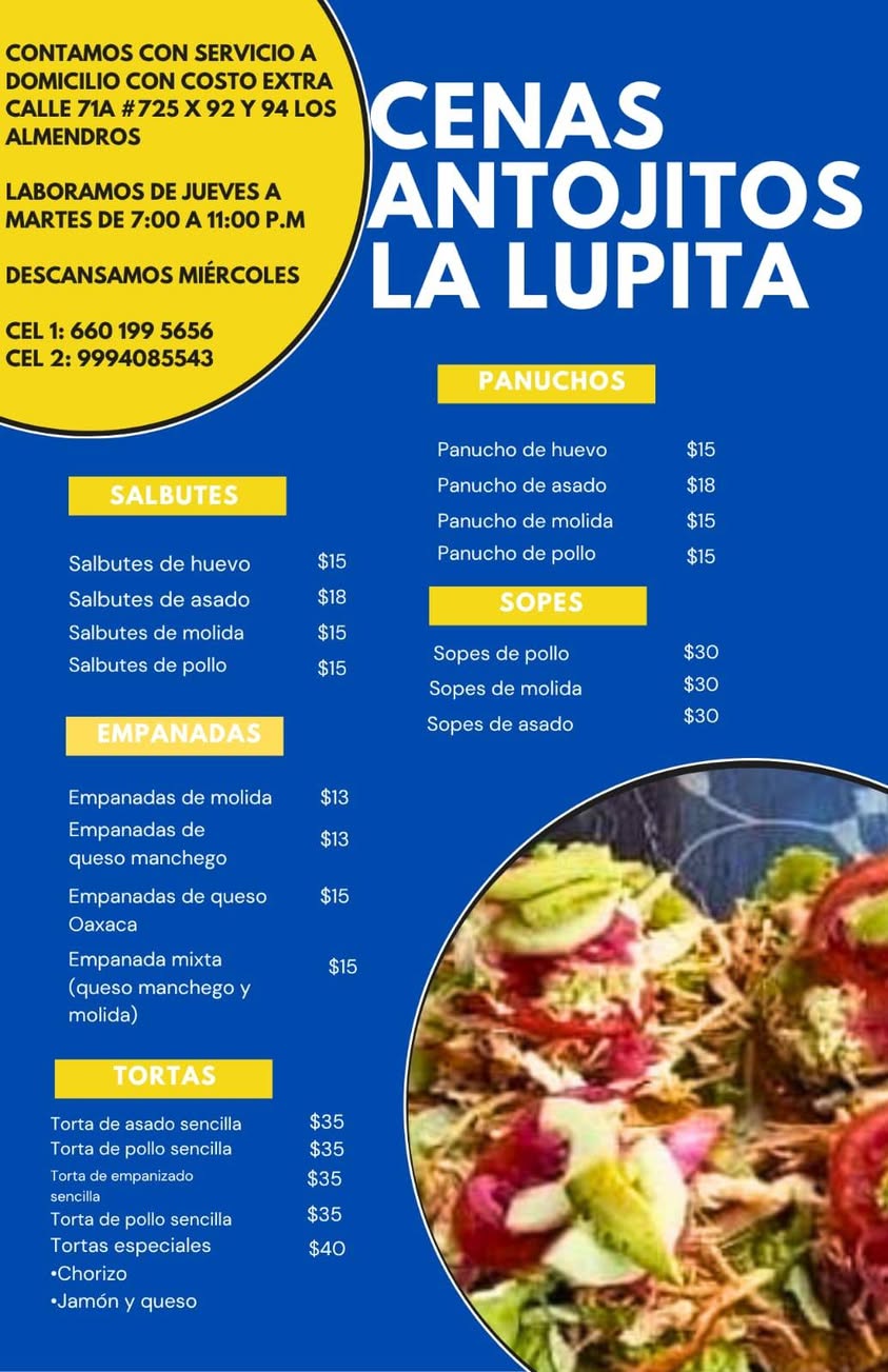 Antojitos La Lupita: Panuchos, Salbutes y Empanadas Yucatecas