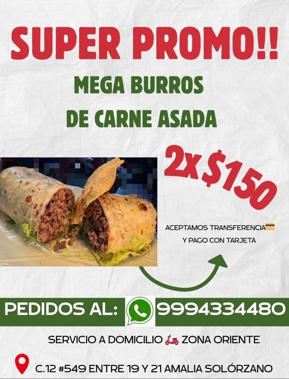 Antojitos y Bebidas a Domicilio, Zona Oriente