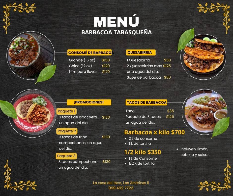 Barbacoa, Quesabirria y Tacos Tradicionales en Yucatán