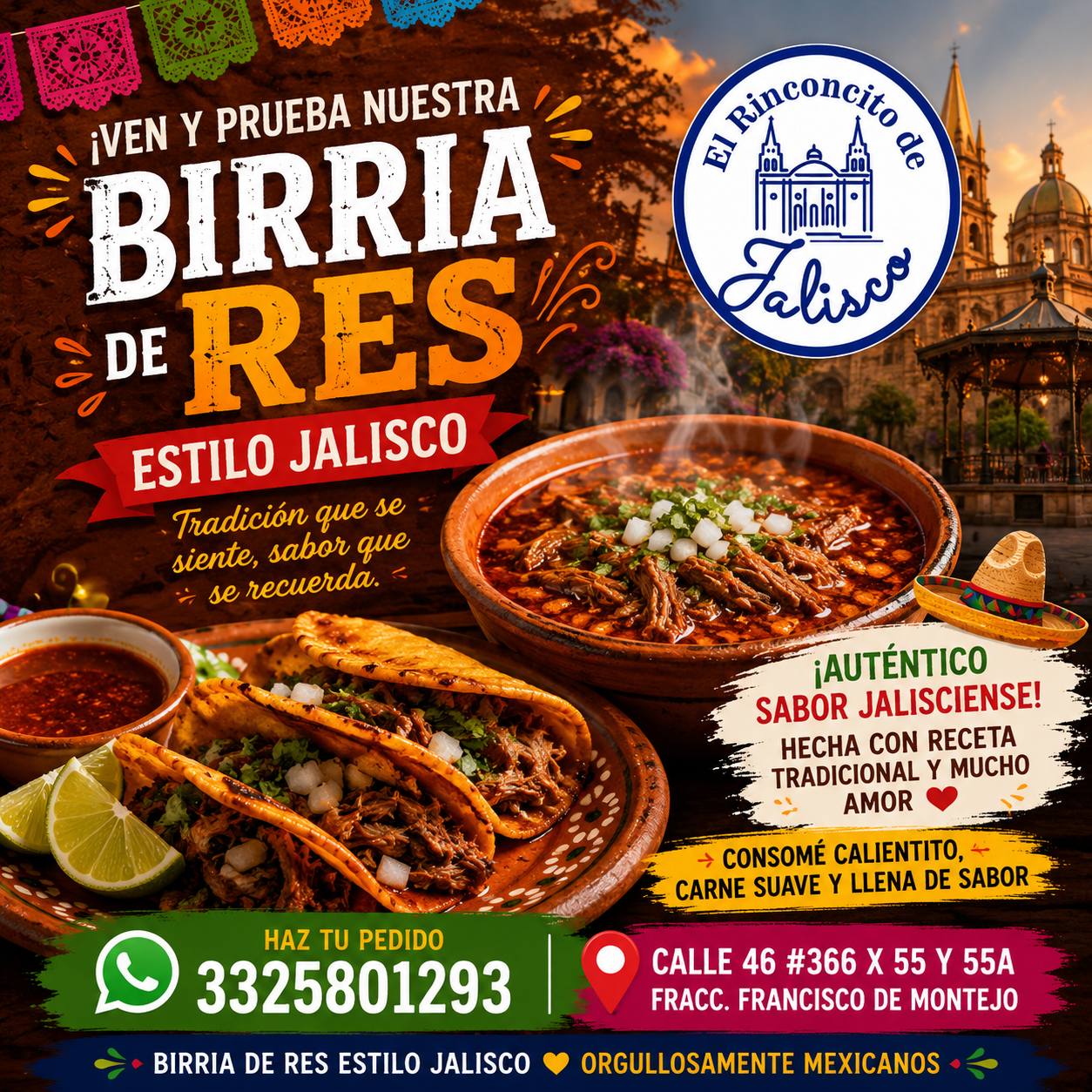 Birria de Res Estilo Jalisco: Tradición y Sabor Auténtico en Francisco de Montejo
