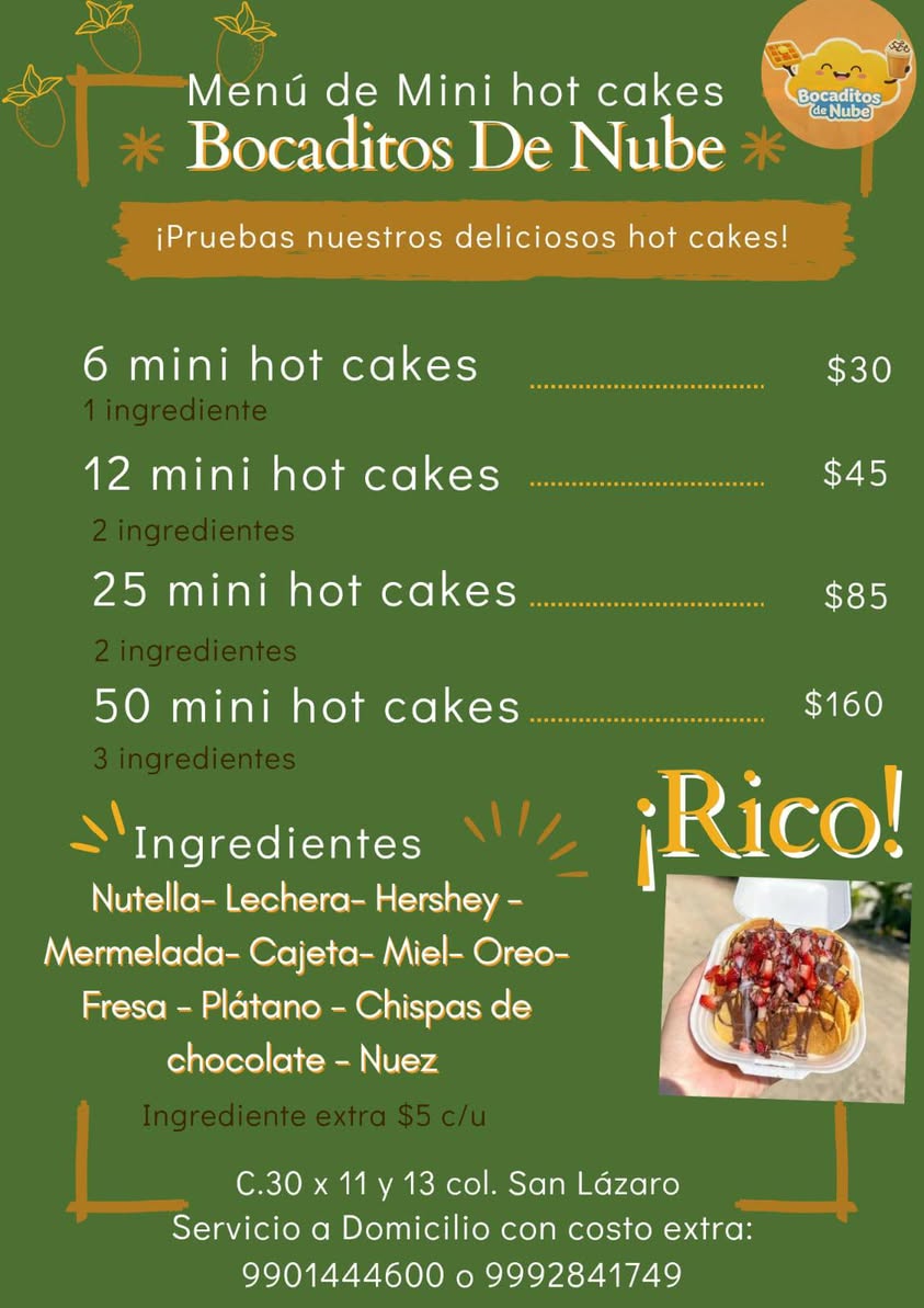 Bocaditos de Nube: Waffles, Hot Cakes y Frappés con tus ingredientes favoritos