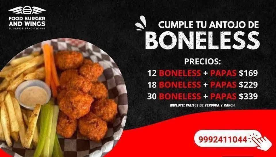 Boneless y Alitas