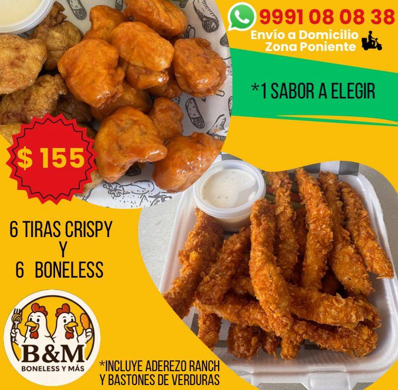 Boneless y Mas B&M: Servicio a Domicilio en Zona Poniente