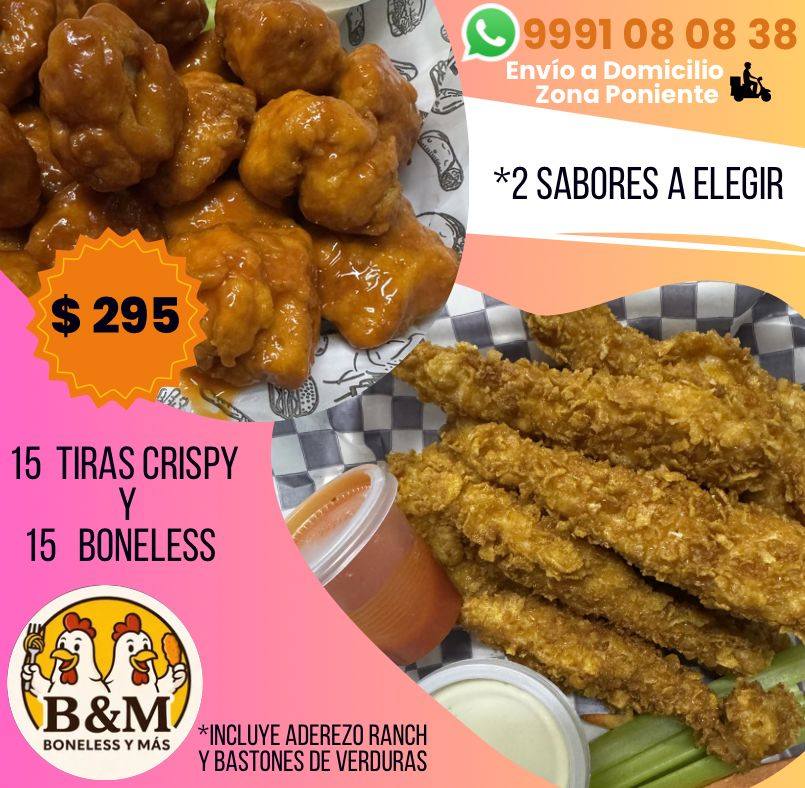 Boneless y Mas B&M: Servicio a Domicilio en Zona Poniente
