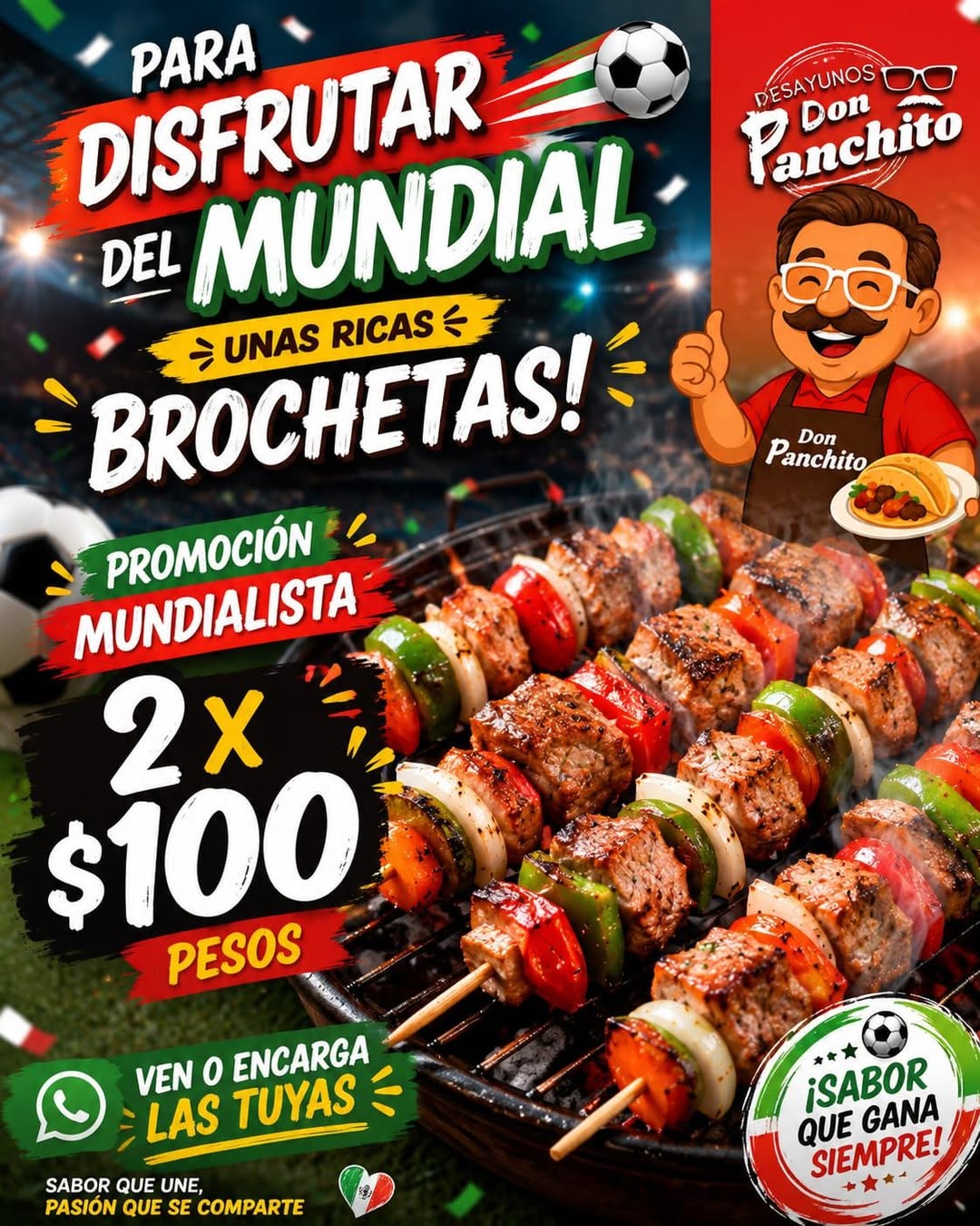Brochetas Promoción Mundialista