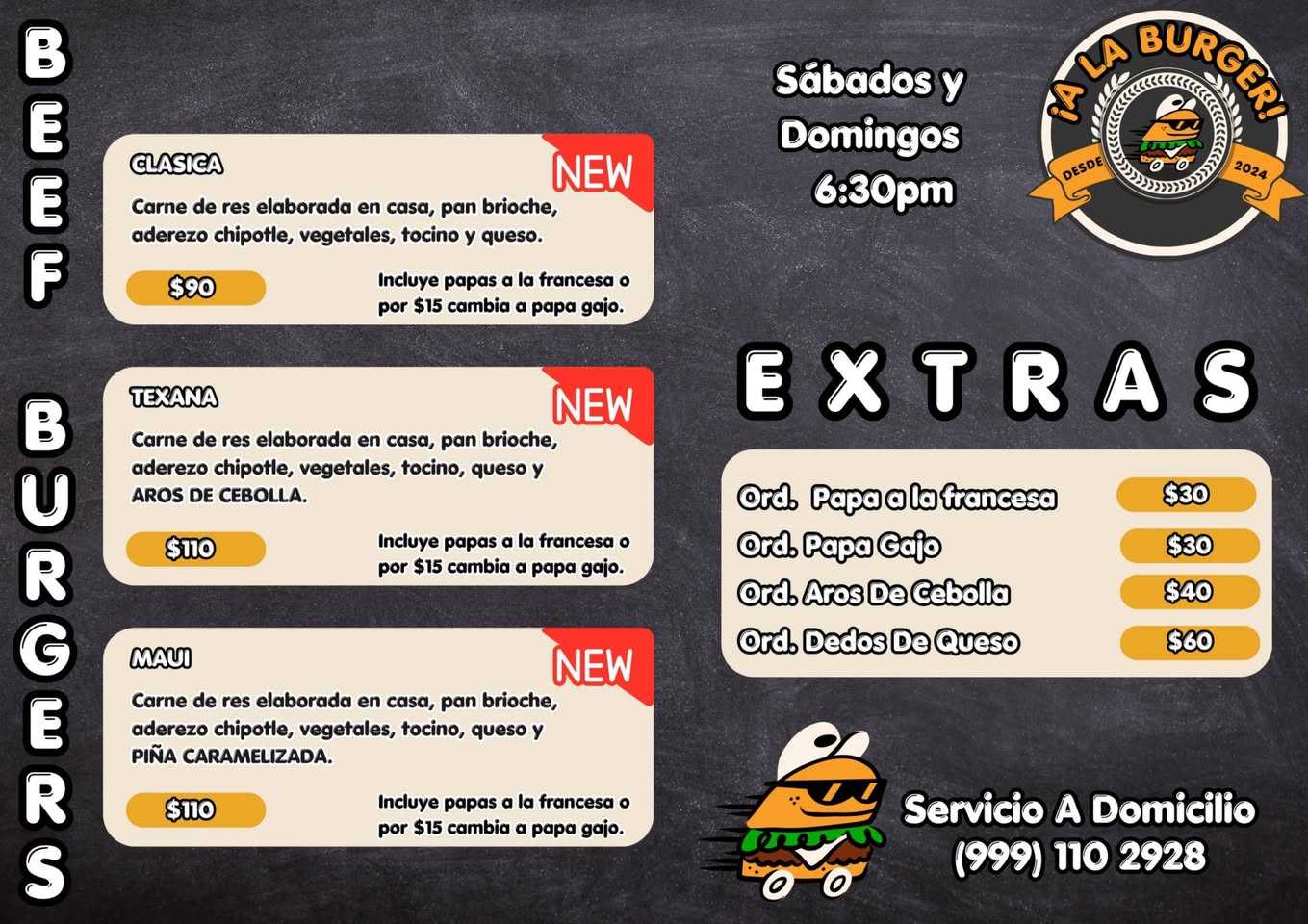 Burger Artesanales con Carne de Casa y Toppings Exclusivos