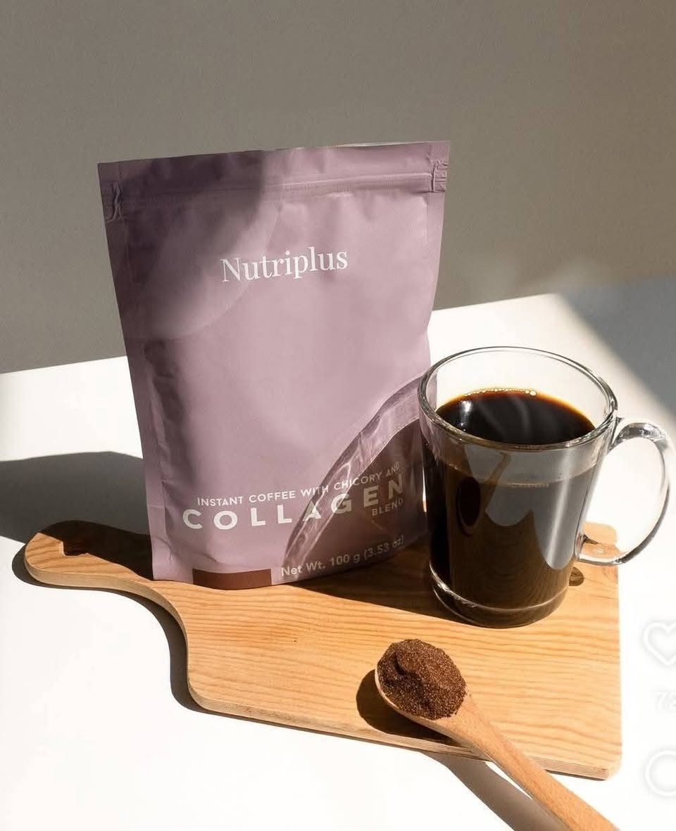 Empaque de producto Nutriplus café con colágeno.