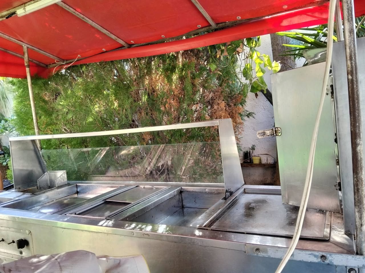 Carro de Comida Multiusos Acero Inoxidable con Equipo Completo para Carnitas