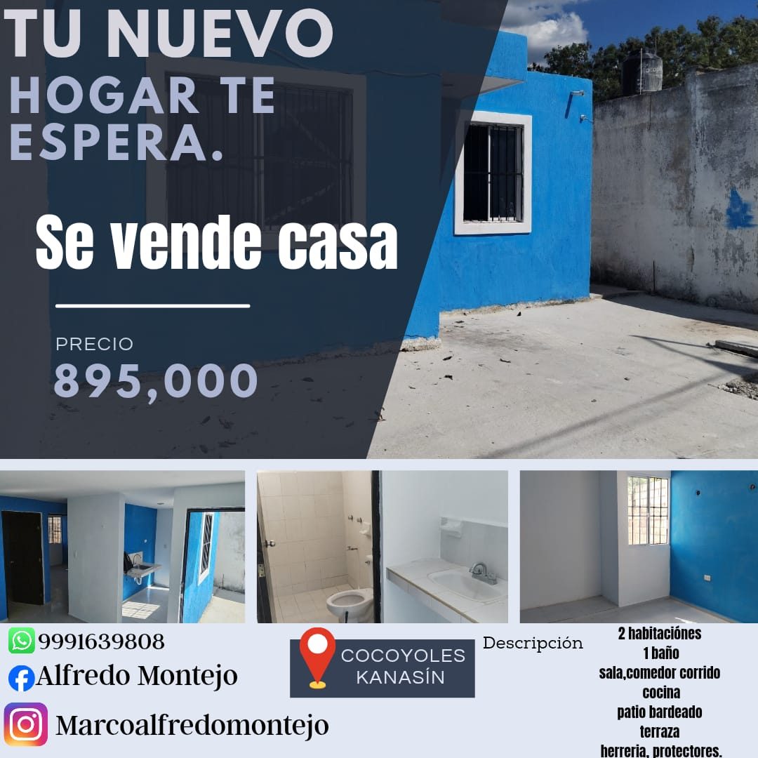 Casa en venta Cocoyoles Kanasín — Dolores Otero