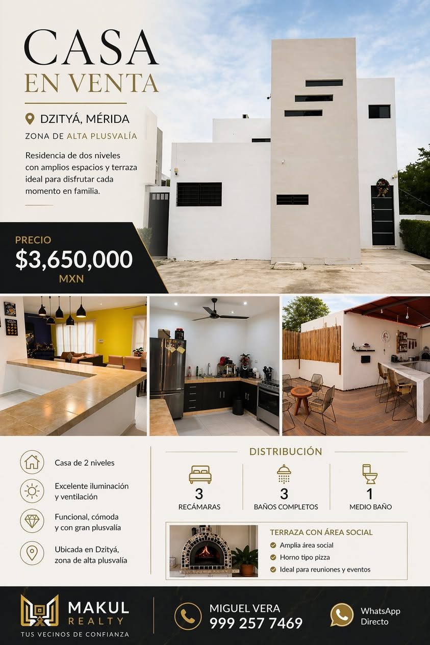 Casa en Venta Dzityá, Makul Realty — Altabrisa