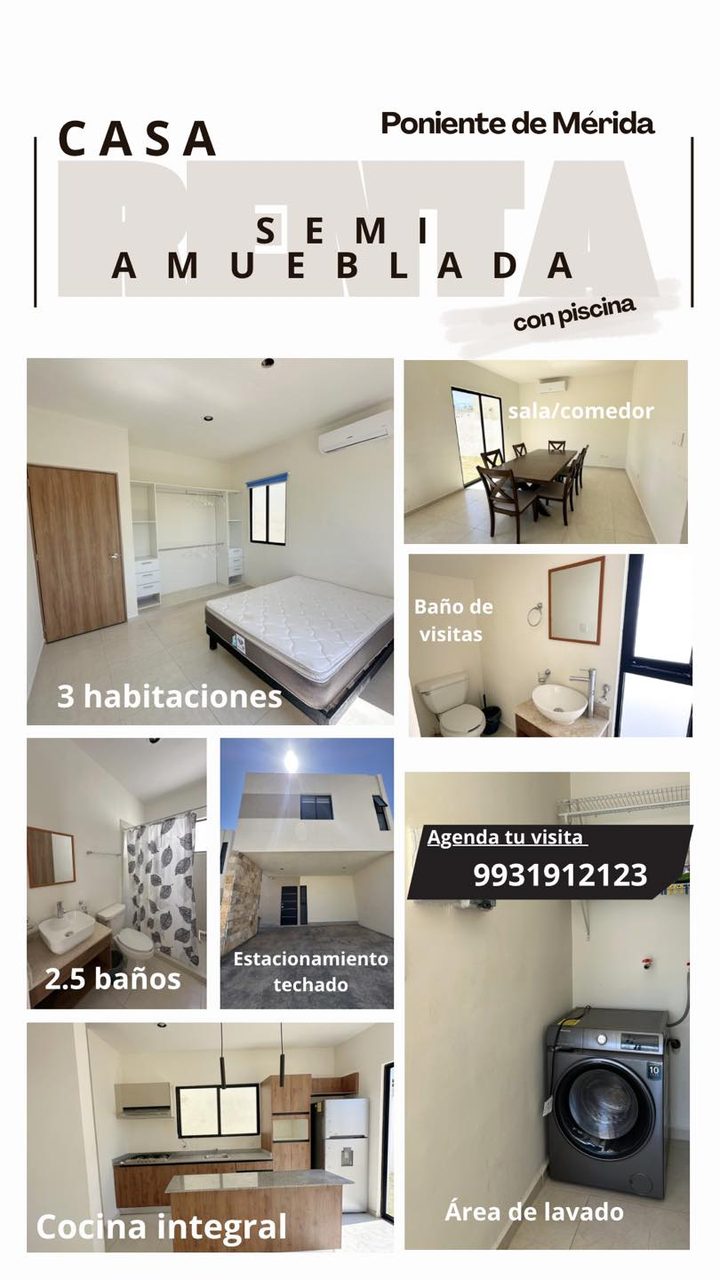 Casa Semiamuebrada Zona Poniente — Zona Poniente
