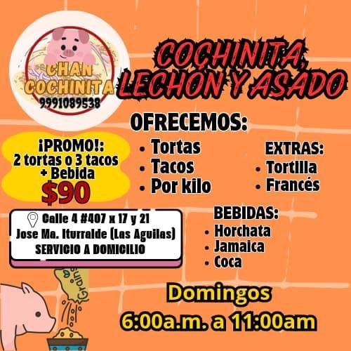 Chan Micheladas, Tortas y Tacos en Las Águilas