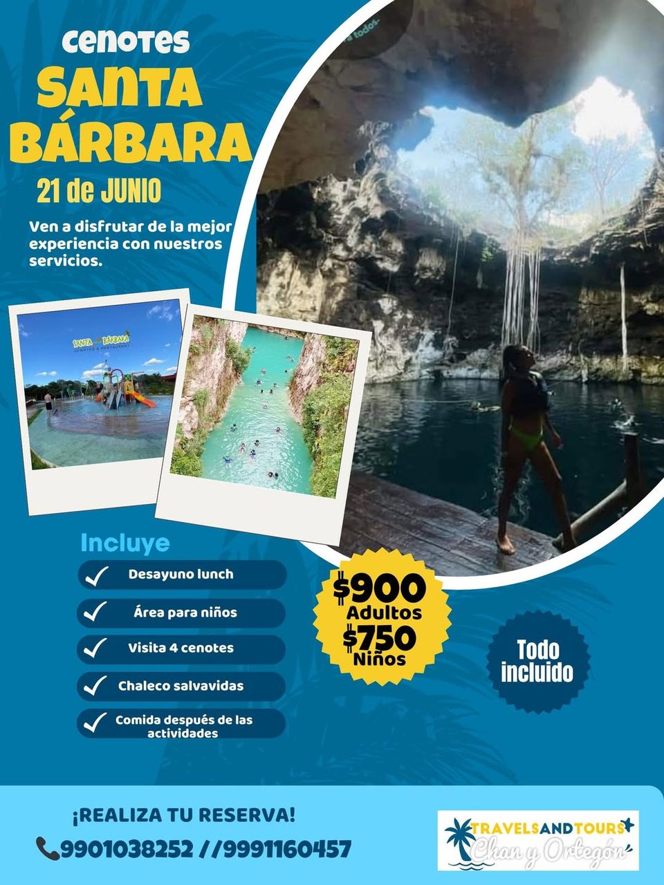 Chany Or y Regón Travels, Tour Día del Padre Cenotes Santa Bárbara — Vergel