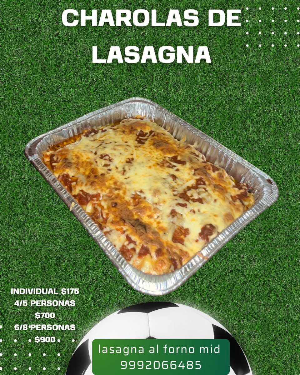 Charolas de Lasagna para el Mundial