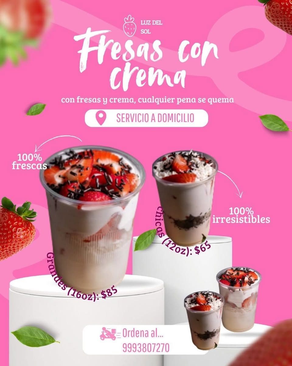 Charolitas Eloteras y Fresas con Crema a Domicilio