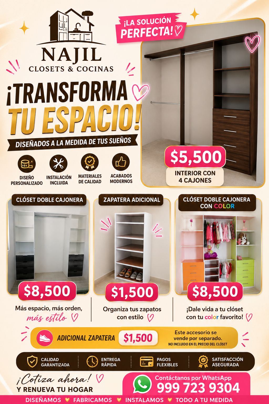 Closets y Cocinas a Medida: Diseño, Fabricación e Instalación en Yucatán