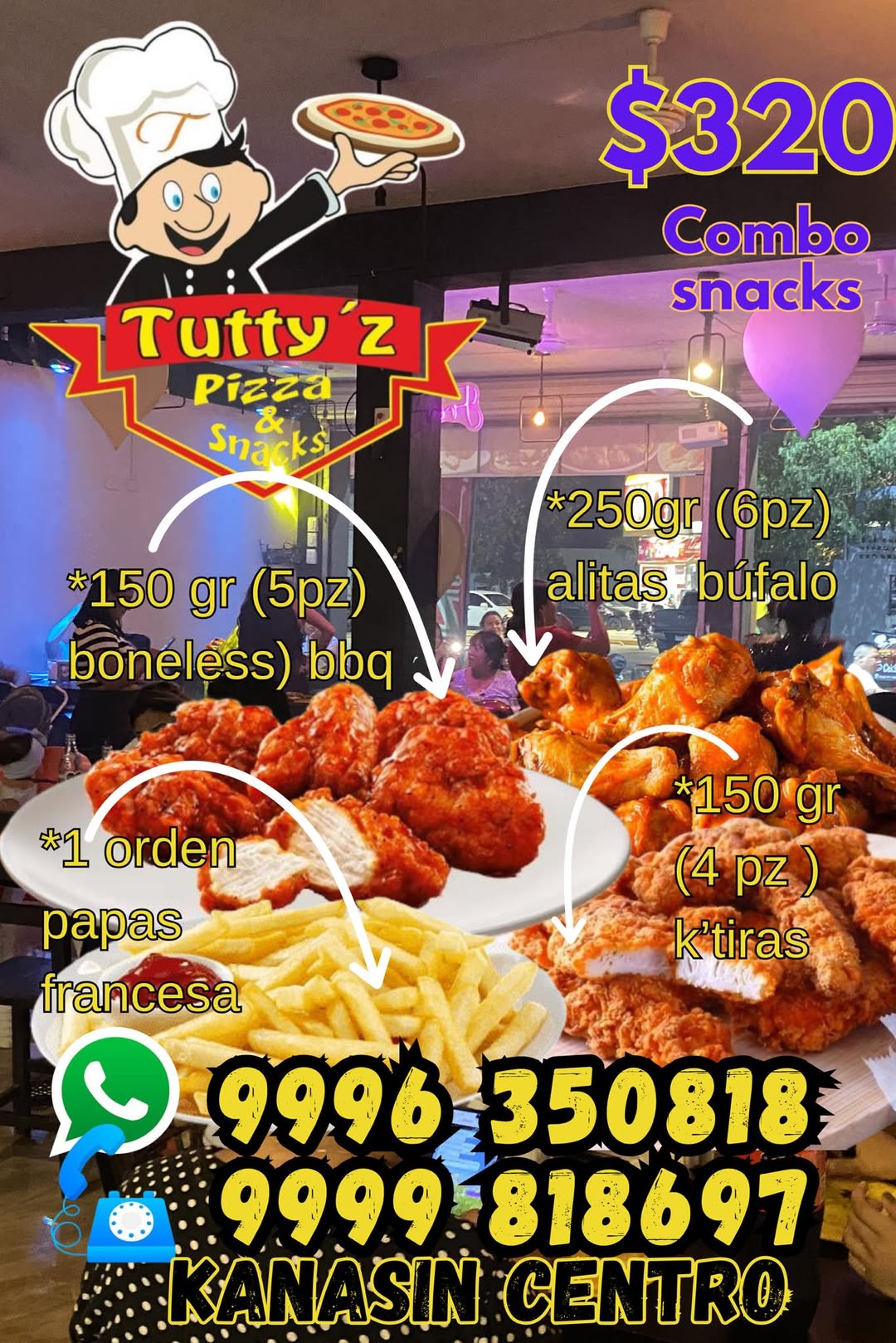 Combo Snacks Tutty'z Pizza