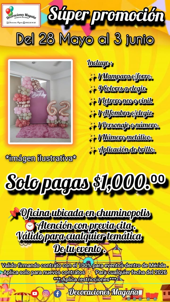 Decoraciones Magaña: Promoción Especial para Eventos en Yucatán
